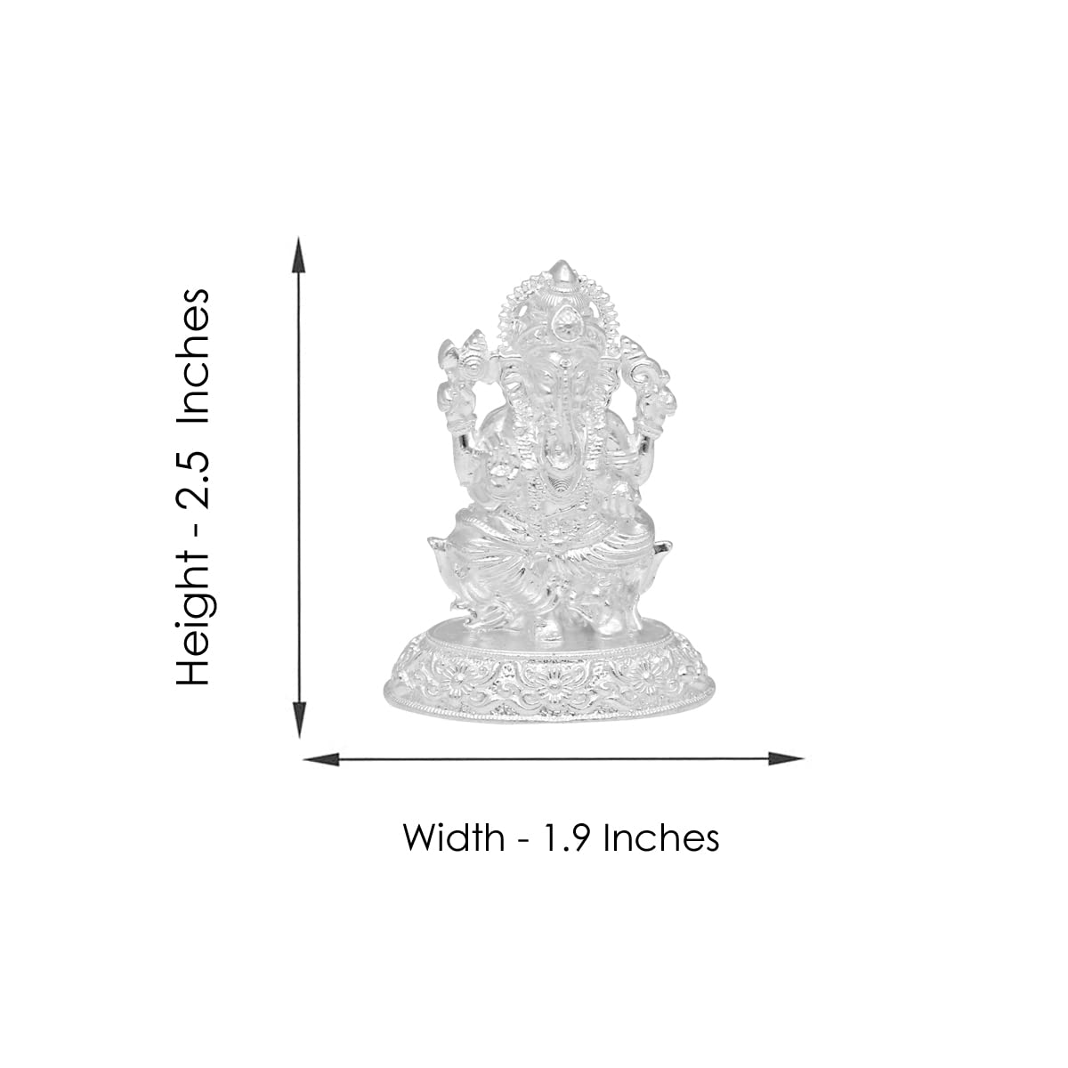 Sri Jagdamba Pearls 45 Grams Ganesh Silver Idols